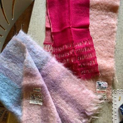 shetland wool and mohir scarves