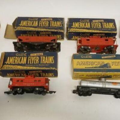 1105	LOT OF 8 ASSORTED AMERICAN FLYER TRAIN CARS 3/16
