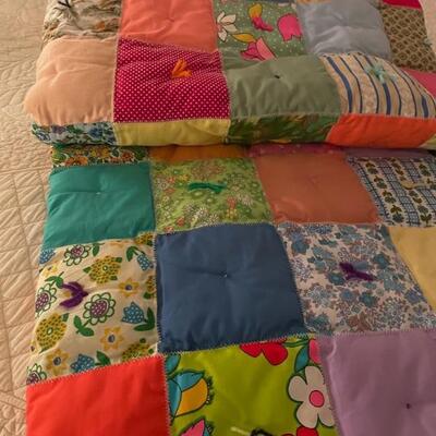 Beautiful multi-colored quilts