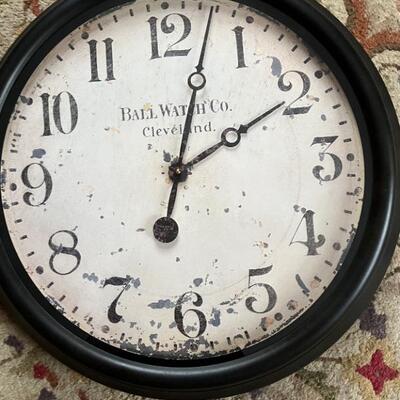 Advertising Clock ~ Ball Watch Co Ohio ~ Maker of railroad pocket watches 