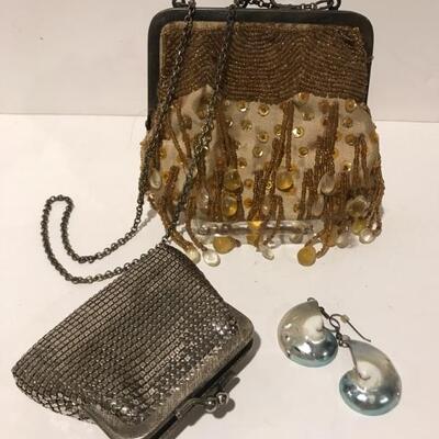 Vintage evening bag available ~ coin purse & earrings are sold