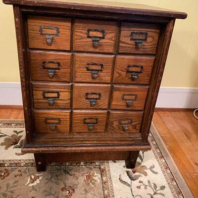 Remington  Rand 12 Drawer Card Catalog  ~ Carpet is for sale as well.