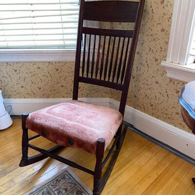 Antique Spindle Back Rocking Chair 