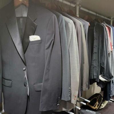 Designer sport coats & suits including Calvin Klein...