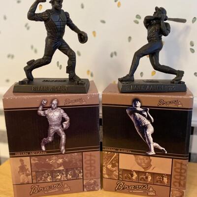Brian McCann & Hank Aaron statues