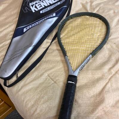 Titanium tennis racket