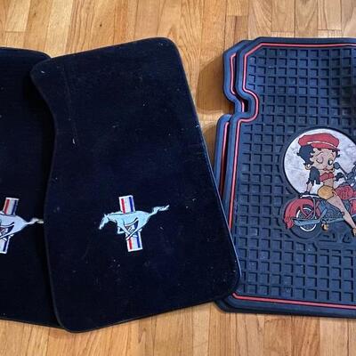 Mustang and Betty Boop car mats