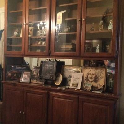 Oak display cabinet
