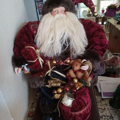 Beautiful large freestanding Santa decor 