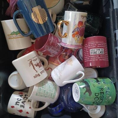 Huge assortment of coffee mugs