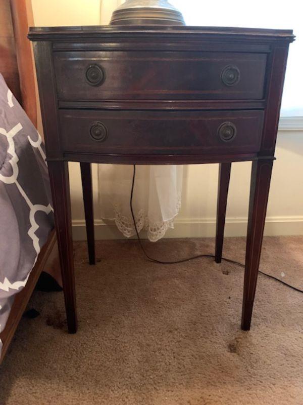 Set of 2 vintage cherry end tables