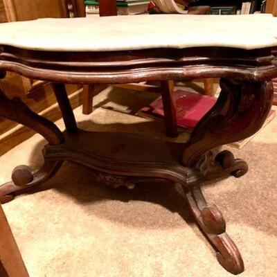 antique marble top coffee table