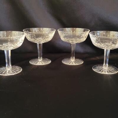 (4) Waterford Crystal Champagne/ Sherbet Stems
