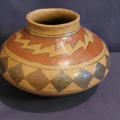 Southwestern Handmade Pottery Vase, Signed D O