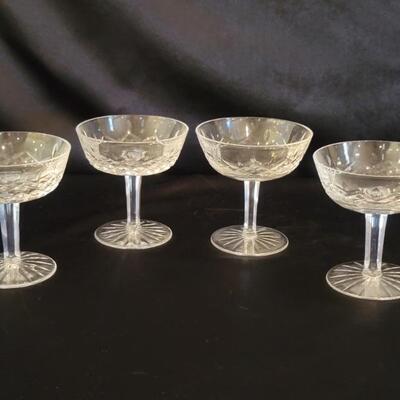 (4) Waterford Crystal Champagne/Sherbet Stems