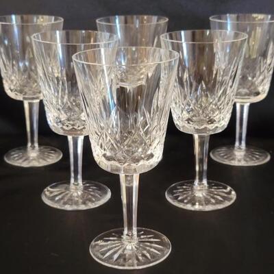 (6) Waterford Crystal Stems, Marked Waterford