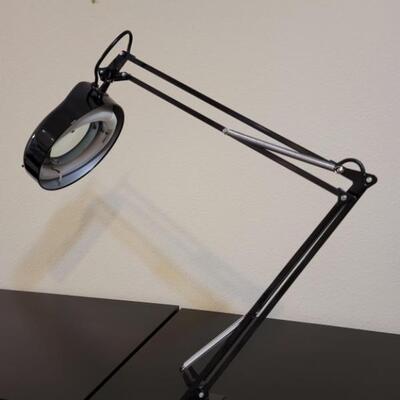 Adjustable Magnifier Desk Lamp, Extends to 40in
