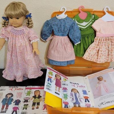 American Girl Doll-'Kirsten,' Sewing Patterns, 3 Hand Sewn Dresses* - see pictures - dresses need finish work, still pinned in the back