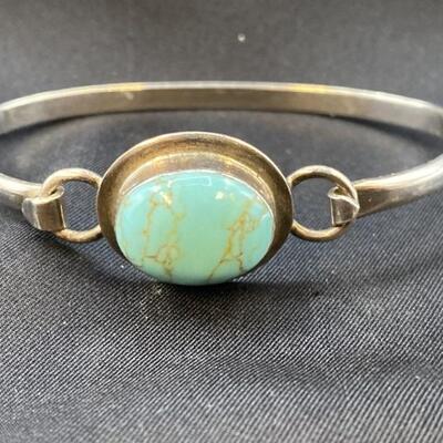 925 Mexican Silver and Turquoise Bracelet