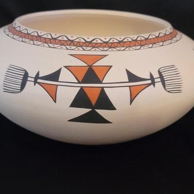 Southwestern Tigua Pottery Vase by Gloria Holguin