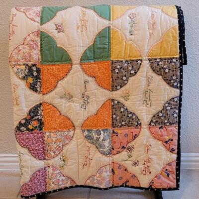 Hand Stitched Quilt Signed by Quilters