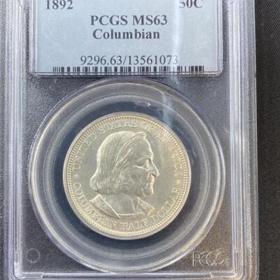 1892 PCGS MS63 Columbiaâ€™s Silver Half Dollar