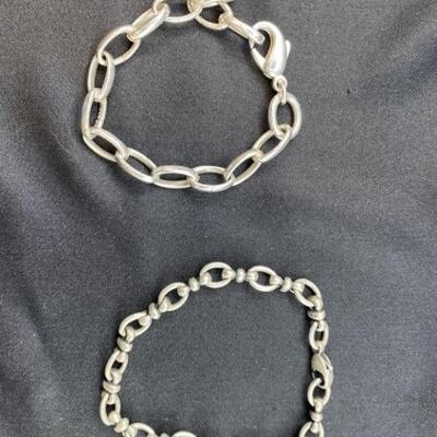(2) James Avery 925 Silver Chain Bracelets