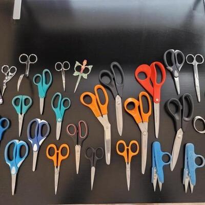 Large Lot of Scissors for Sewing & More!