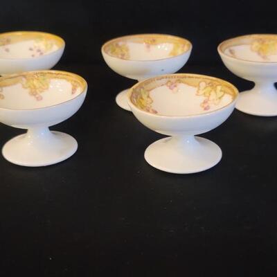 (5) Antique Nippon Hand Painted Egg Cups, Japan