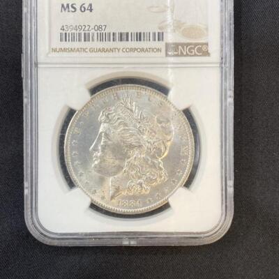 MS64 1884-O Silver Morgan Dollar