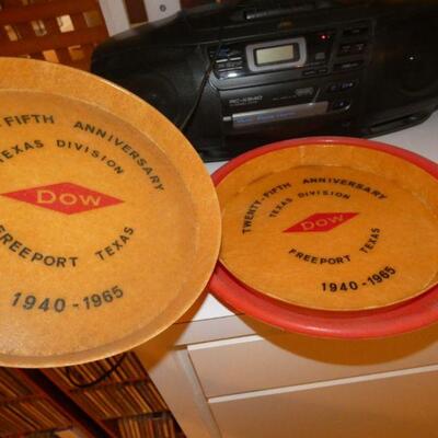 1960's Dow Chemical Trays 