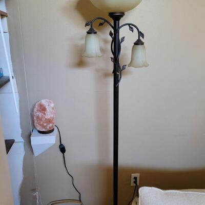 nice floor lamp and rock light, sold separately