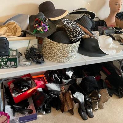 Shoes, hats, purses galore