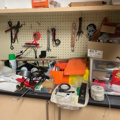garage filled with tools and misc. hardware & household stuff
