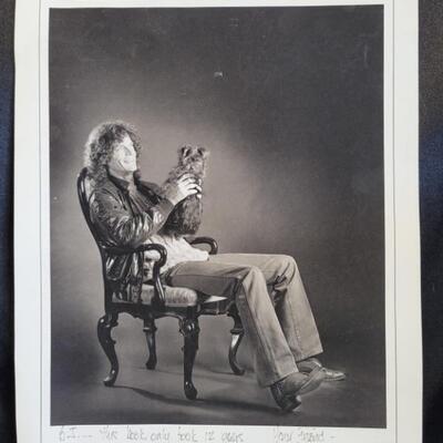 Picture of BJ & Dog, Signed by Kenny Rogers