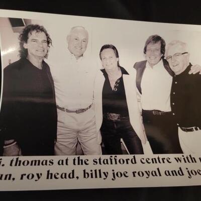 Photo of BJ Thomas, Nolan Ryan, Roy Head, Billie Joe Royal, & Joe Ford at the Stafford Centre
Photo paper, 8.5x11in