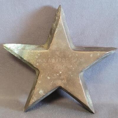 1984 CMA Award Show Solid Brass Star
Awarded to BJ Thomas