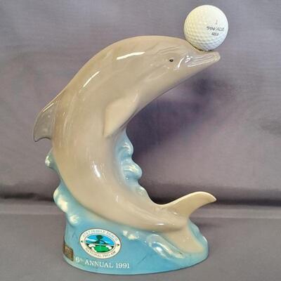 AT&T Dolphin Golf Decanter Trophy #255/800
Presented at the AT&T Pebble Beach 6th Annual National Pro-Am in 1991 with 4-Year Old Jim Beam...