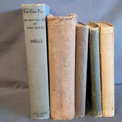 (5) Antique/Vintage Books: Education & Home Repair