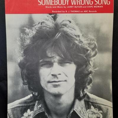 Top 40-'Another Somebody Done Somebody Wrong Song' Sheet Music (& Lyrics) by Larry Butler and Chips Moman
Hit #1 Single on the Charts...