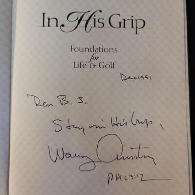 'In His Grip Book' Signed by Wally Armstrong
With Inscription to BJ inside