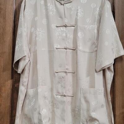 Traditional Chinese Short Sleeve Tang Shirt-Sz XXL