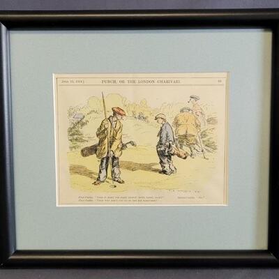 Framed Print of 1914 London Golf Comic