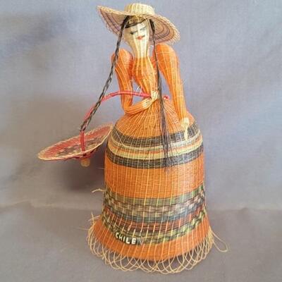 Gloria's Straw Souvenir Doll from Chile