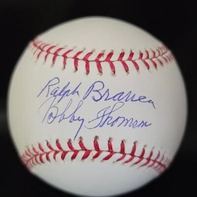 Signed MLB Baseball: Ralph Branca & Bobby Thomson