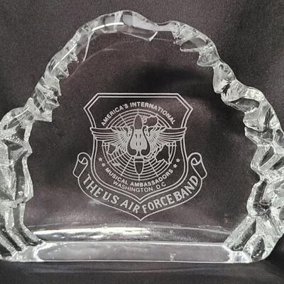 US Air Force Band Glass Plaque