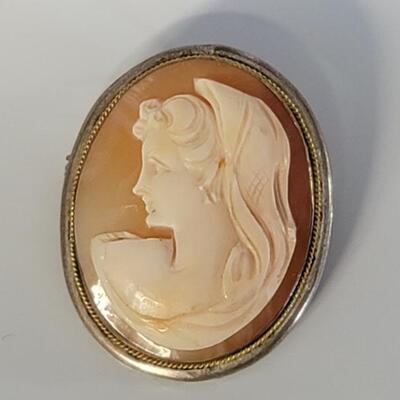 Cameo Brooch or Pendant, Total Weight 8.85 grams