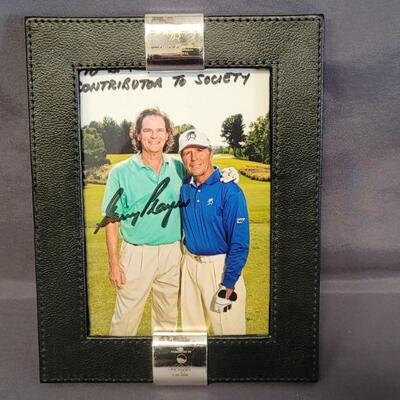 Golf Picture with BJ, Signed by Gary Player
