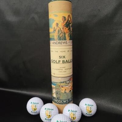 (6) Crested St Andrews Golf Course Golfballs,
Scotland From the Oldest Golf Club in the World