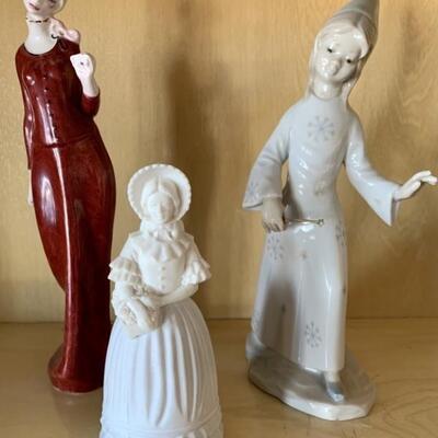 (3) Vintage Porcelain Lady Figurines, 1 is Avon